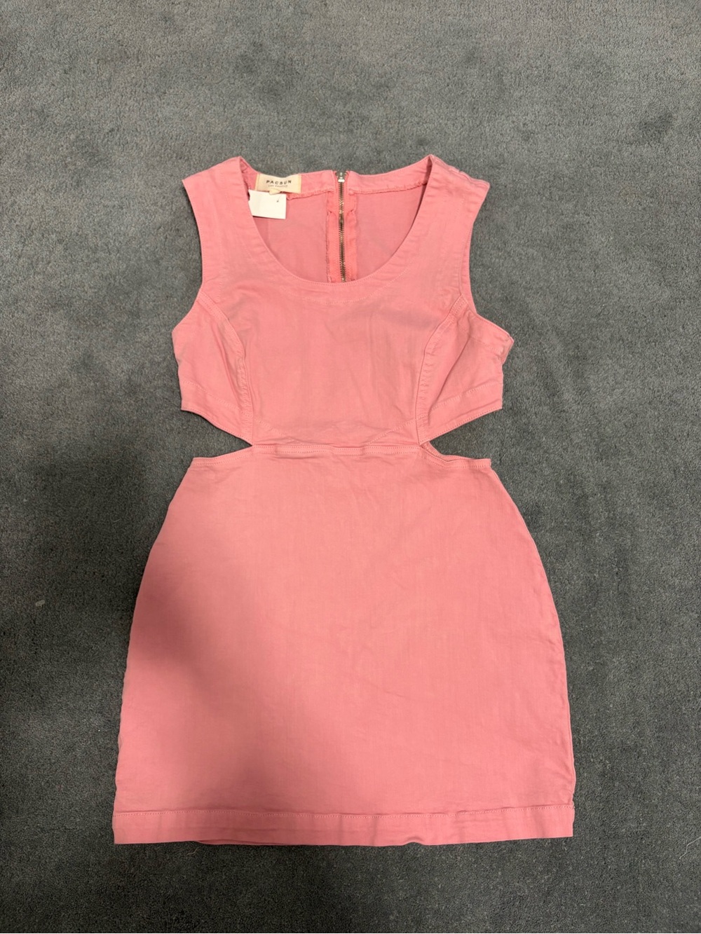 Pac Sun Pink Cutout Sleeveless Structured Mini Dress